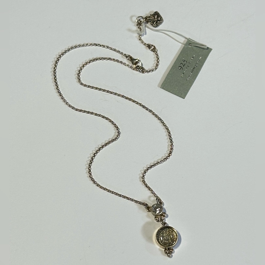 Nwt 925 Vsa San Benito Lucia Crystal Sterling Necklace Virgins Saints & Angels — image 5 of 5